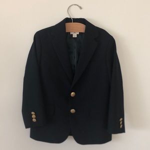 Little boys classic navy blazer.